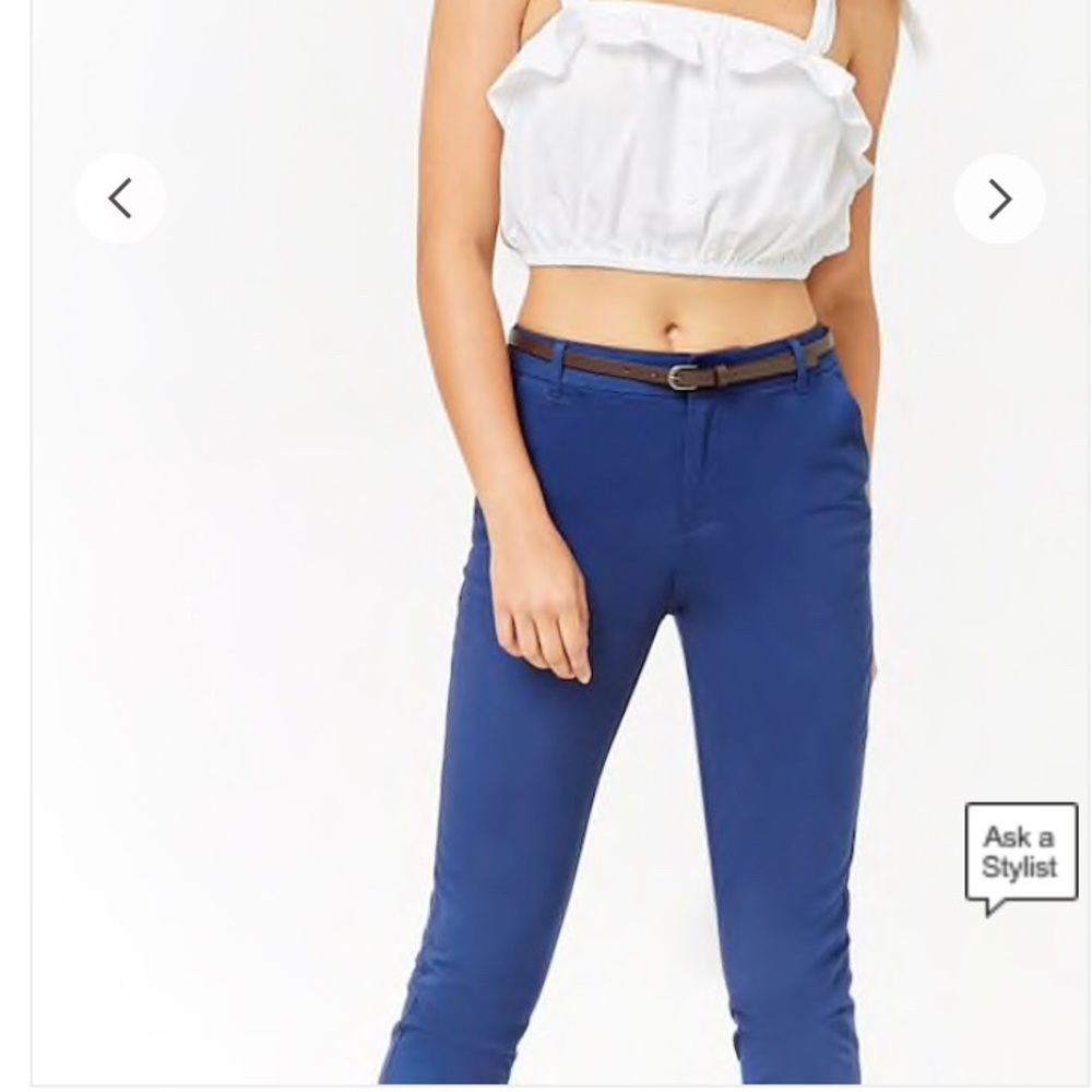 Belted Denim Pants